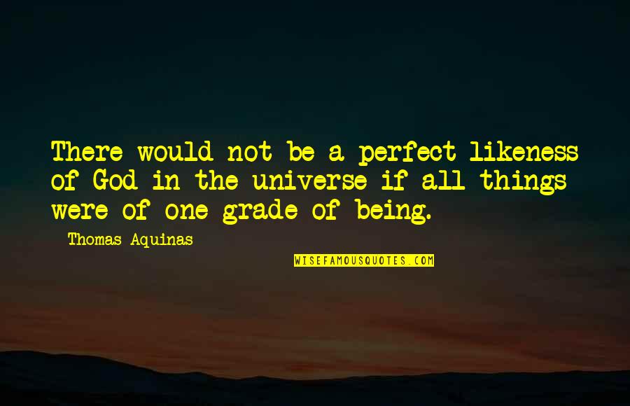 Being Not Perfect Quotes By Thomas Aquinas: There would not be a perfect likeness of