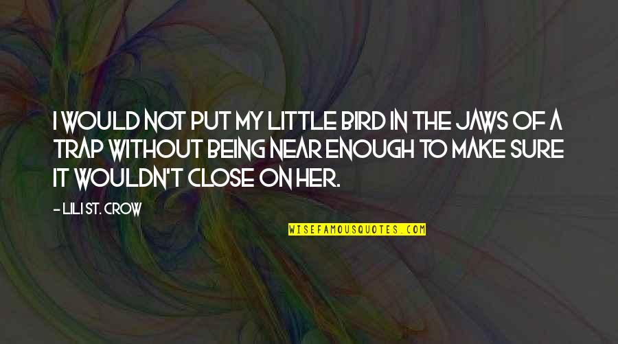 Being Not Sure Quotes By Lili St. Crow: I would not put my little bird in