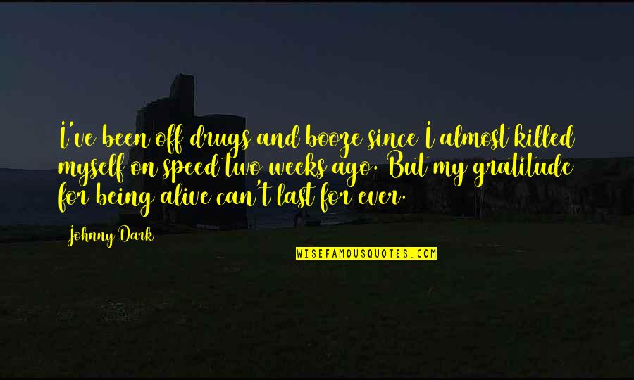 Being Off Quotes By Johnny Dark: I've been off drugs and booze since I