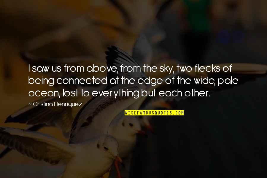 Being On The Ocean Quotes By Cristina Henriquez: I saw us from above, from the sky, Being On The Ocean Quotes By Cristina Henriquez: I saw us from above, from the sky,