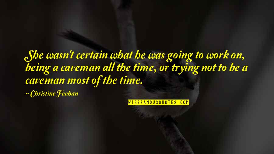 Being On Time To Work Quotes By Christine Feehan: She wasn't certain what he was going to
