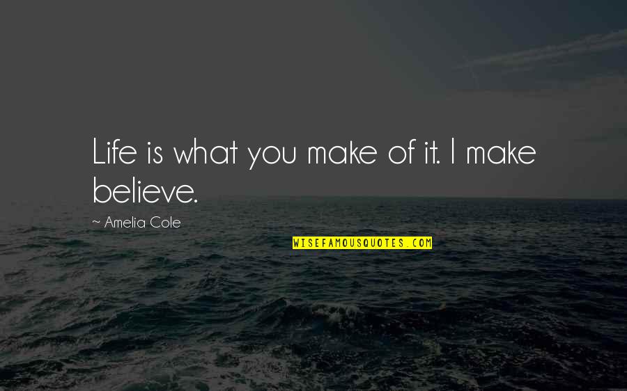 Being Original And Not A Copy Quotes By Amelia Cole: Life is what you make of it. I