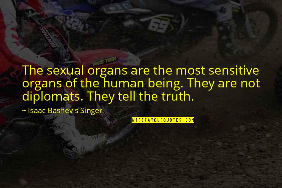 Being Over Sensitive Quotes By Isaac Bashevis Singer: The sexual organs are the most sensitive organs