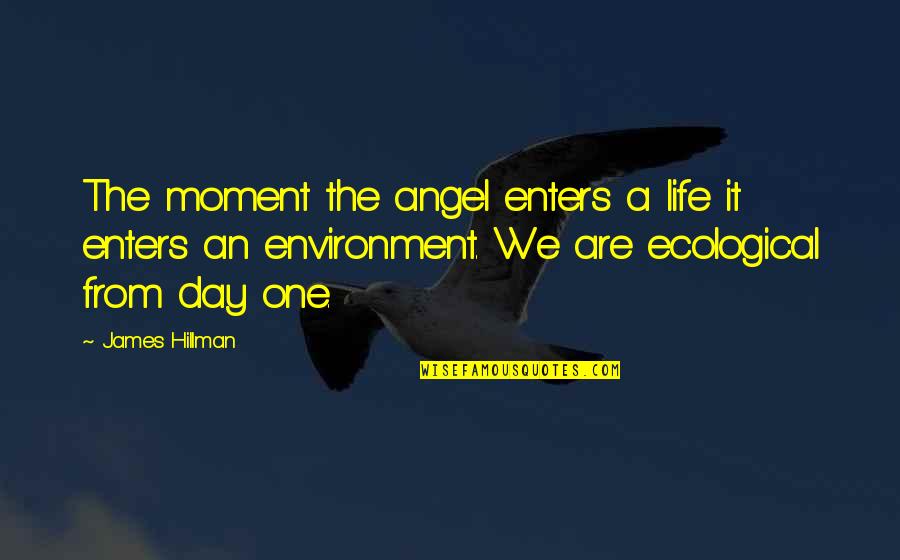 Being Overworked And Underappreciated Quotes By James Hillman: The moment the angel enters a life it