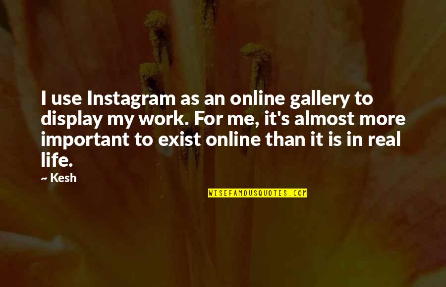 Being Overworked Quotes By Kesh: I use Instagram as an online gallery to