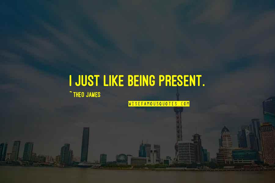 Being Present Quotes By Theo James: I just like being present.