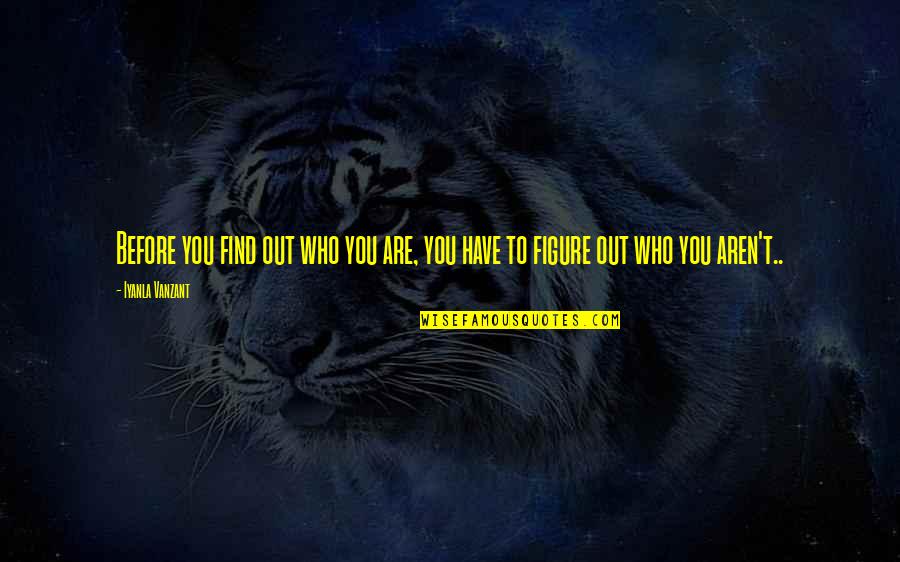 Being Proud Of Yourself Tumblr Quotes By Iyanla Vanzant: Before you find out who you are, you