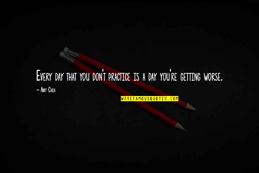Being Recorded Quotes By Amy Chua: Every day that you don't practice is a