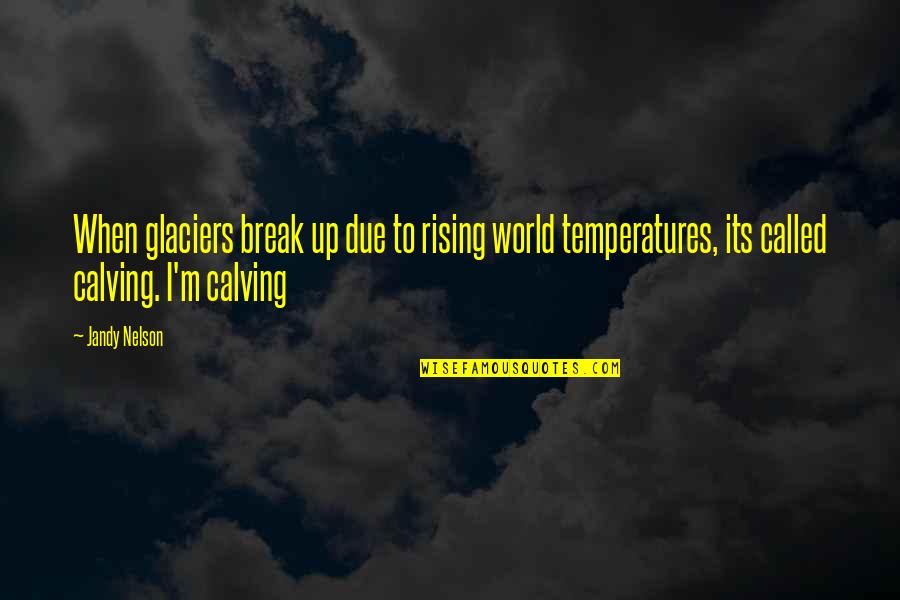 Being Remarkable Person Quotes By Jandy Nelson: When glaciers break up due to rising world