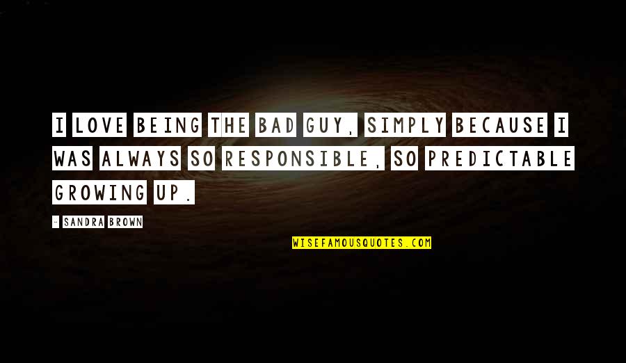 Being Responsible In Love Quotes By Sandra Brown: I love being the bad guy, simply because