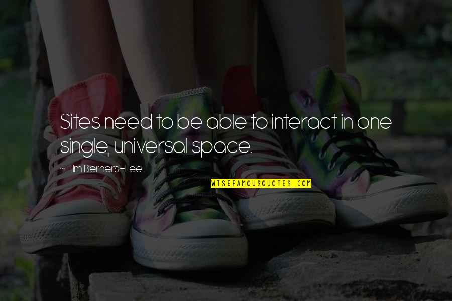 Being Reunited With Your First Love Quotes By Tim Berners-Lee: Sites need to be able to interact in Being Reunited With Your First Love Quotes By Tim Berners-Lee: Sites need to be able to interact in