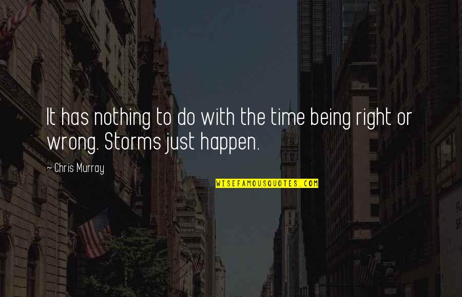 Being Right Or Wrong Quotes By Chris Murray: It has nothing to do with the time