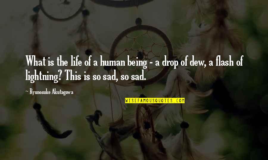 Being Sad Quotes By Ryunosuke Akutagawa: What is the life of a human being