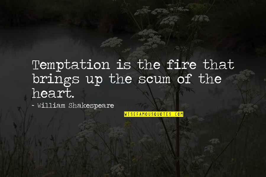 Being Saucy Quotes By William Shakespeare: Temptation is the fire that brings up the