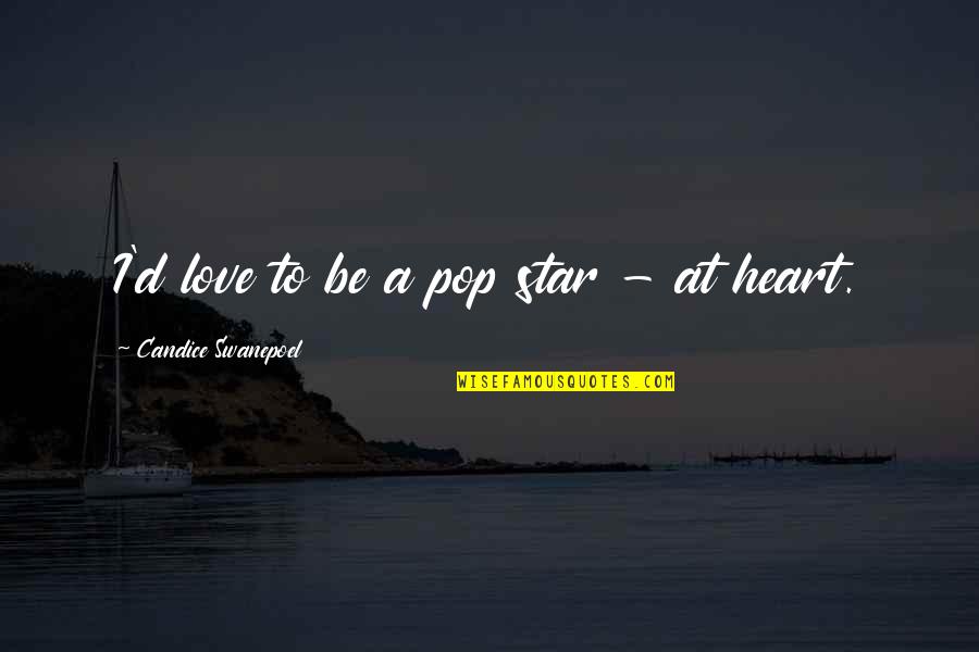 Being Scared Of Change Quotes By Candice Swanepoel: I'd love to be a pop star -