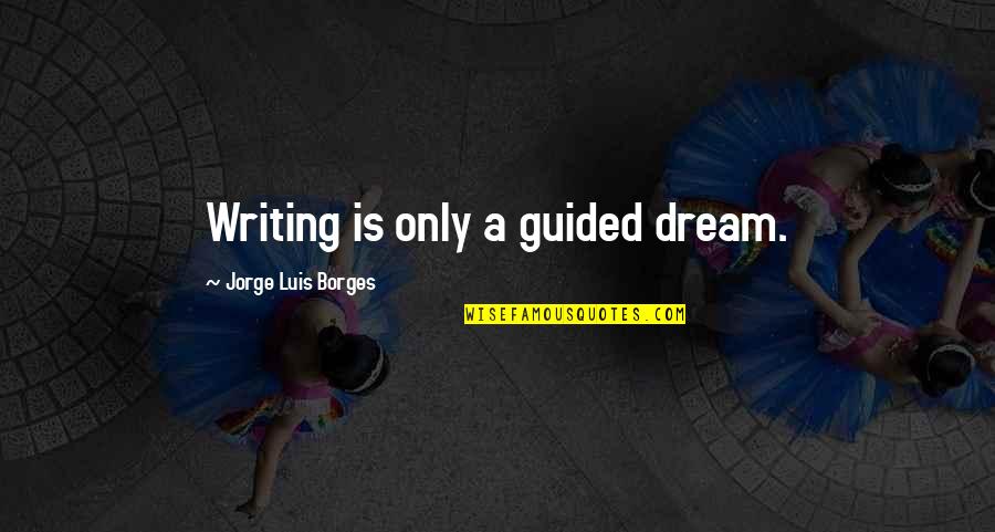 Being Scared Of Losing A Friend Quotes By Jorge Luis Borges: Writing is only a guided dream.