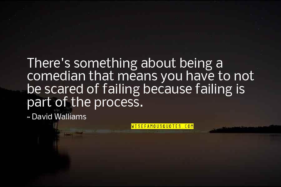 Being Scared Quotes By David Walliams: There's something about being a comedian that means