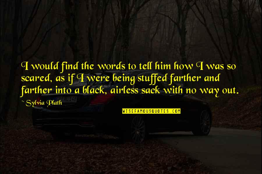 Being Scared Quotes By Sylvia Plath: I would find the words to tell him