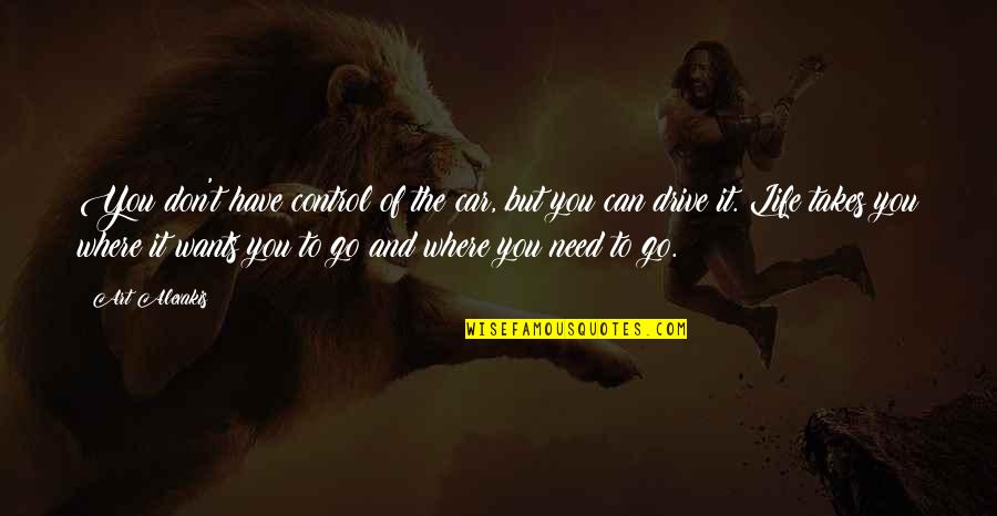 Being Scared To Tell Someone You Love Them Quotes By Art Alexakis: You don't have control of the car, but
