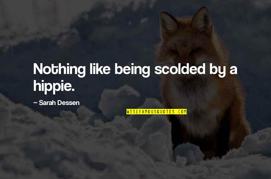 Being Scolded Quotes By Sarah Dessen: Nothing like being scolded by a hippie.