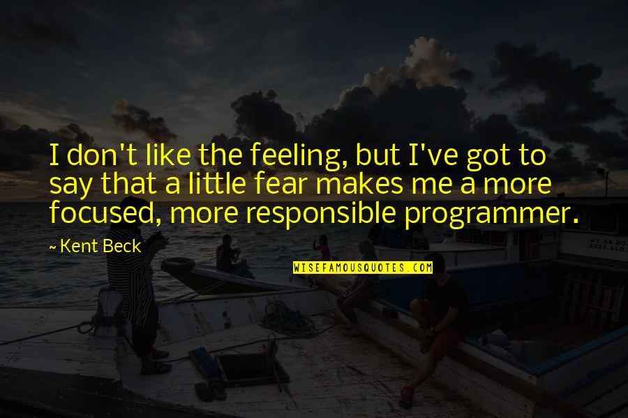 Being Scrappy Quotes By Kent Beck: I don't like the feeling, but I've got