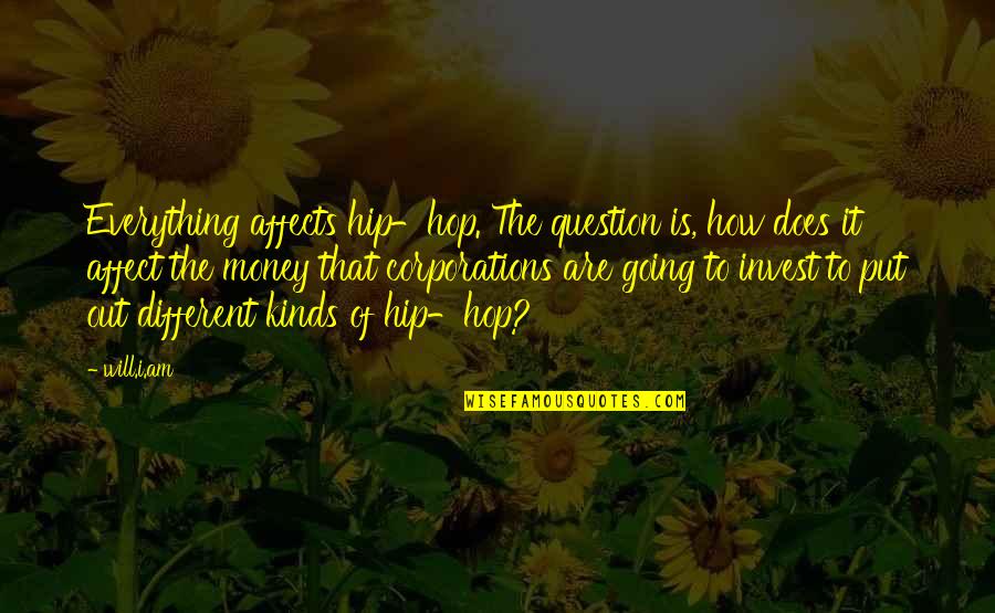 Being Second Choice In Love Quotes By Will.i.am: Everything affects hip-hop. The question is, how does