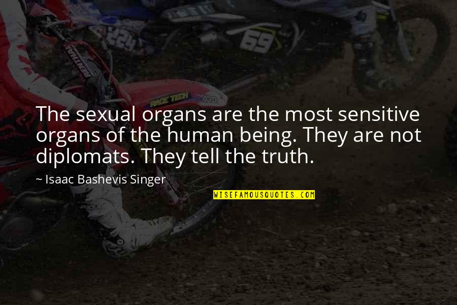 Being Sensitive Quotes By Isaac Bashevis Singer: The sexual organs are the most sensitive organs