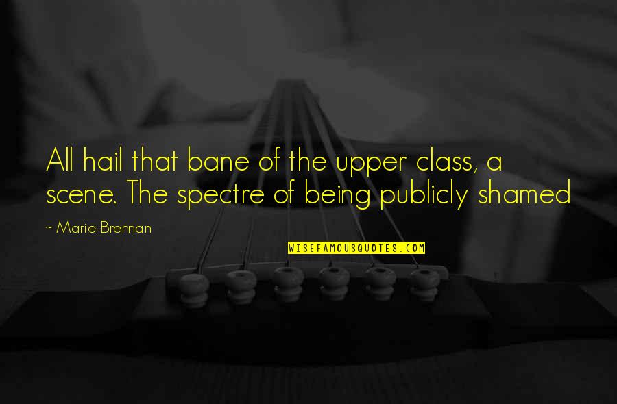 Being Shamed Quotes By Marie Brennan: All hail that bane of the upper class,