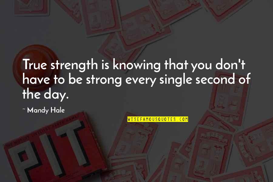 Being Single And Moving On Quotes By Mandy Hale: True strength is knowing that you don't have