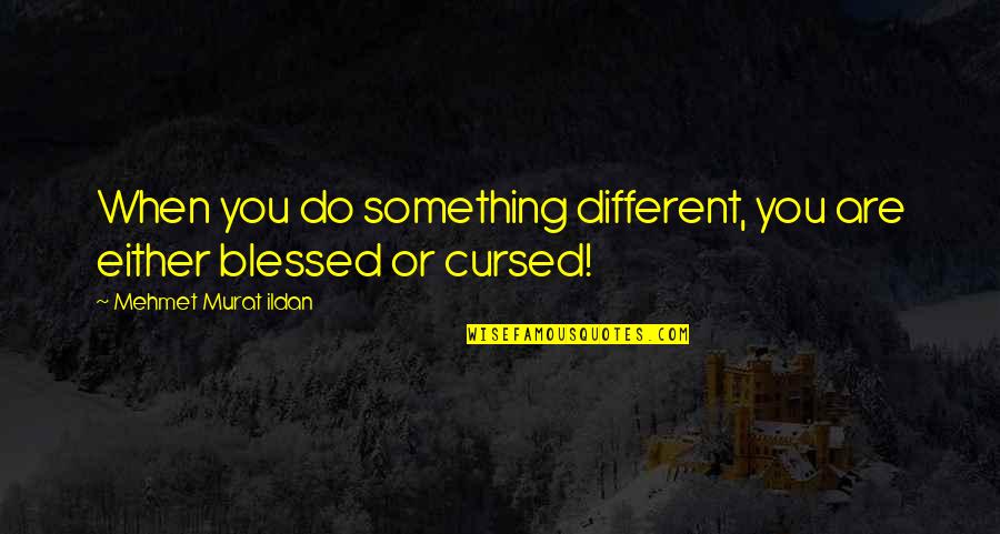 Being So Blessed Quotes By Mehmet Murat Ildan: When you do something different, you are either