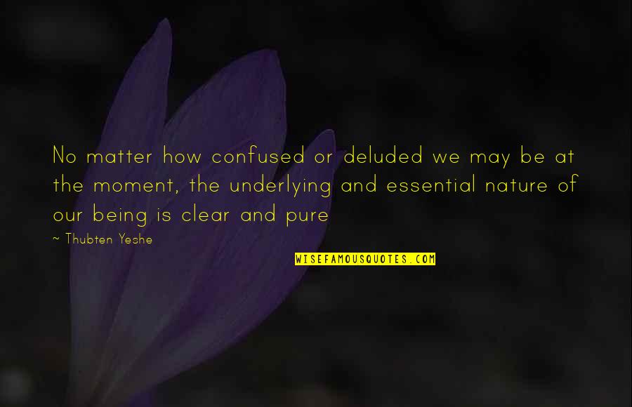 Being So Confused Quotes By Thubten Yeshe: No matter how confused or deluded we may