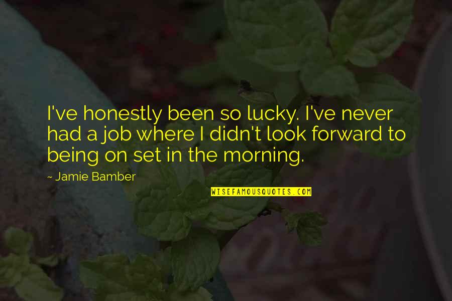 Being So Lucky Quotes By Jamie Bamber: I've honestly been so lucky. I've never had