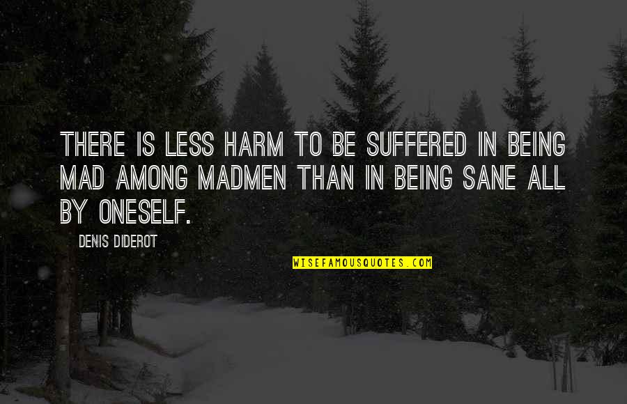 Being So Mad Quotes By Denis Diderot: There is less harm to be suffered in