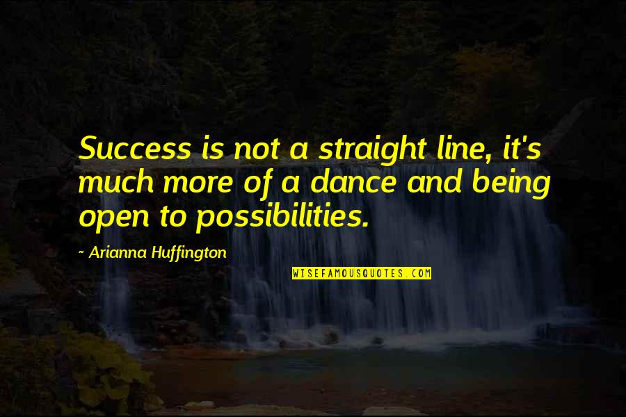 Being Straight Up Quotes By Arianna Huffington: Success is not a straight line, it's much