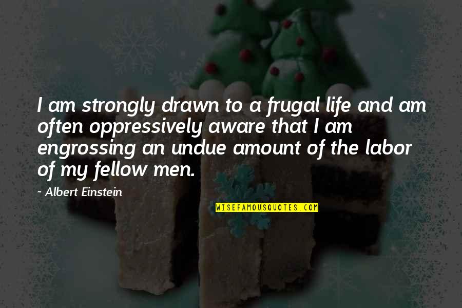 Being Strong And Brave Quotes By Albert Einstein: I am strongly drawn to a frugal life