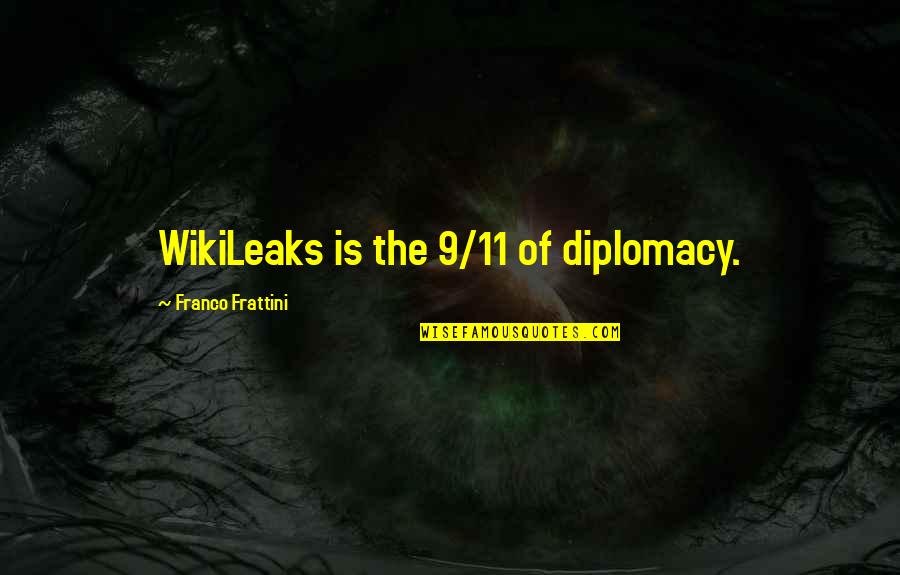 Being Strong And Happy With Yourself Quotes By Franco Frattini: WikiLeaks is the 9/11 of diplomacy.