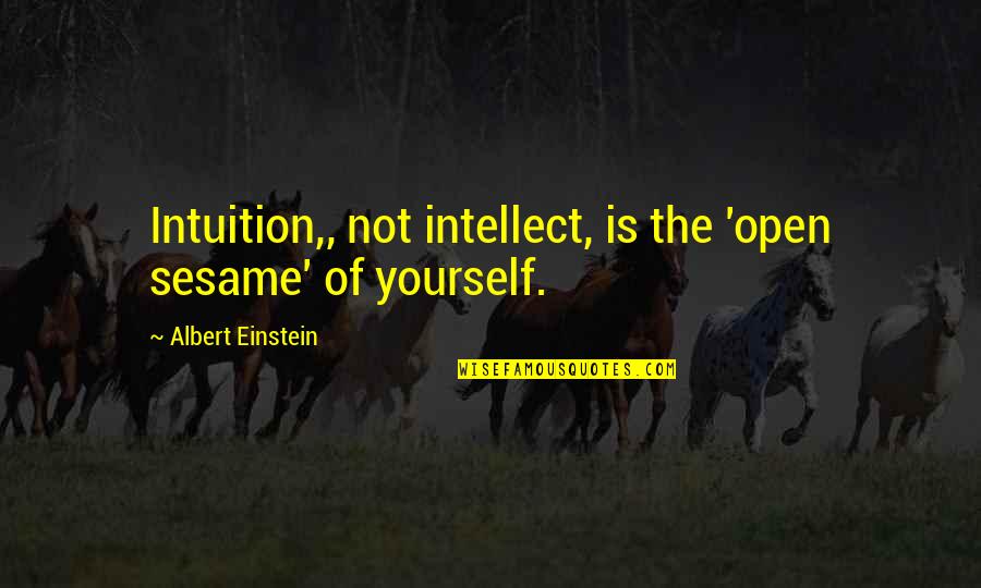 Being Strong But Hurting Quotes By Albert Einstein: Intuition,, not intellect, is the 'open sesame' of