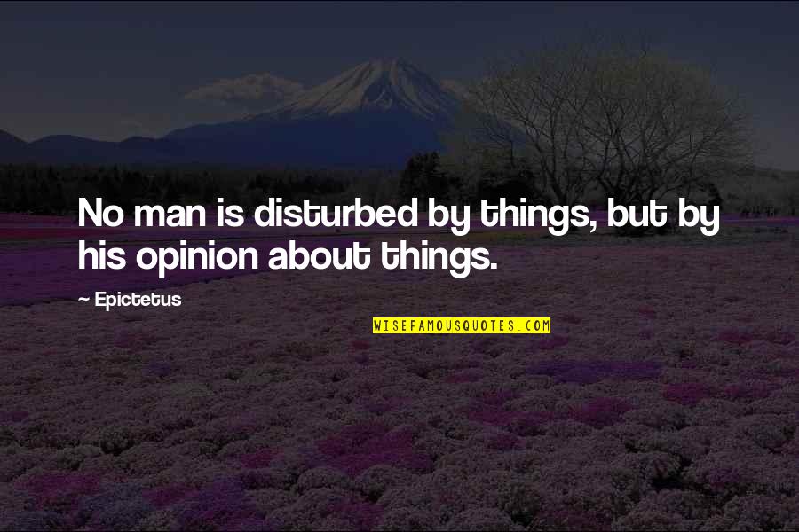 Being Stuck In Your Mind Quotes By Epictetus: No man is disturbed by things, but by