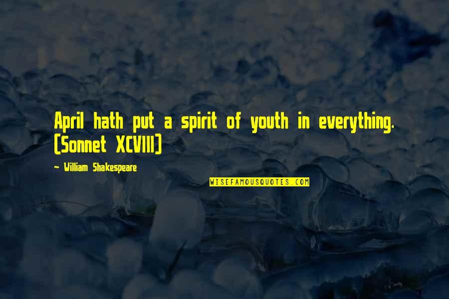 Being Suffocated Quotes By William Shakespeare: April hath put a spirit of youth in