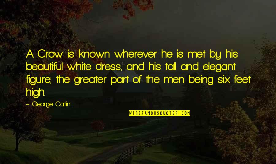Being Tall Quotes By George Catlin: A Crow is known wherever he is met Being Tall Quotes By George Catlin: A Crow is known wherever he is met