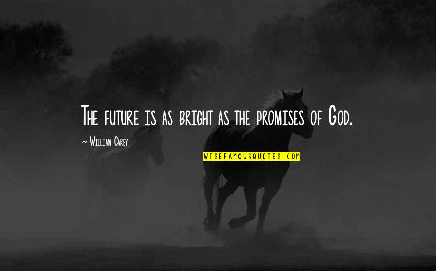 Being Thankful For The People In Your Life Quotes By William Carey: The future is as bright as the promises