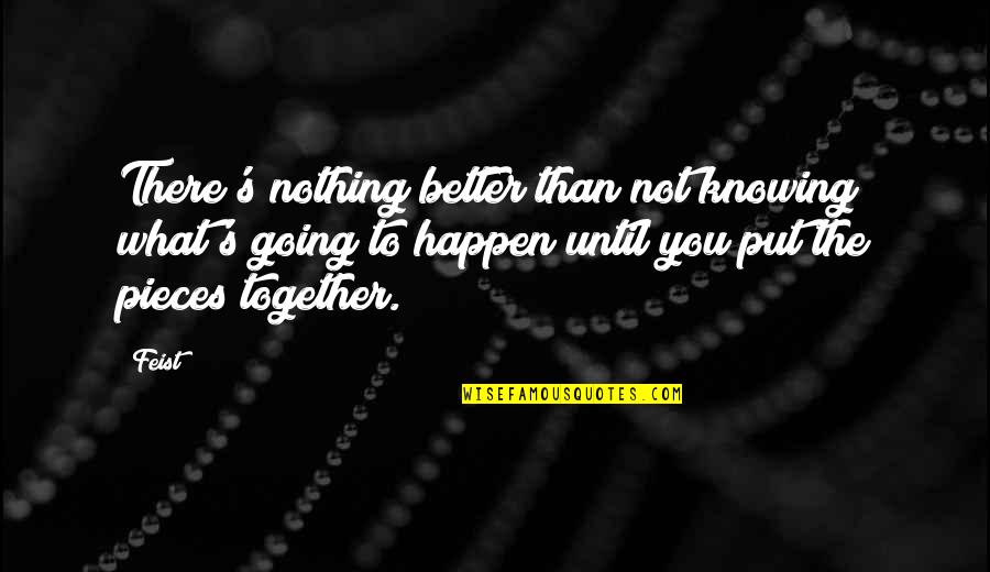 Being Thankful For What You Have Quotes By Feist: There's nothing better than not knowing what's going