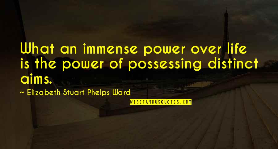 Being Thankful For Work Quotes By Elizabeth Stuart Phelps Ward: What an immense power over life is the