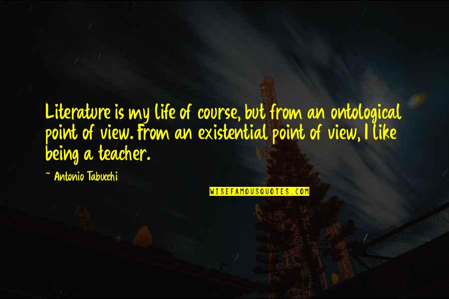 Being The Best Teacher Quotes By Antonio Tabucchi: Literature is my life of course, but from