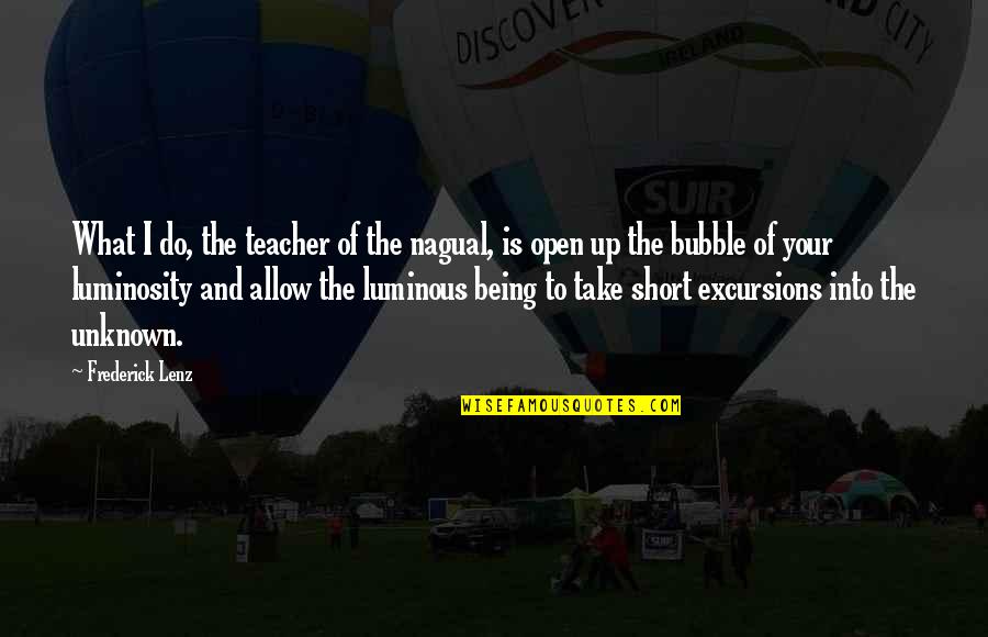 Being The Best Teacher Quotes By Frederick Lenz: What I do, the teacher of the nagual,