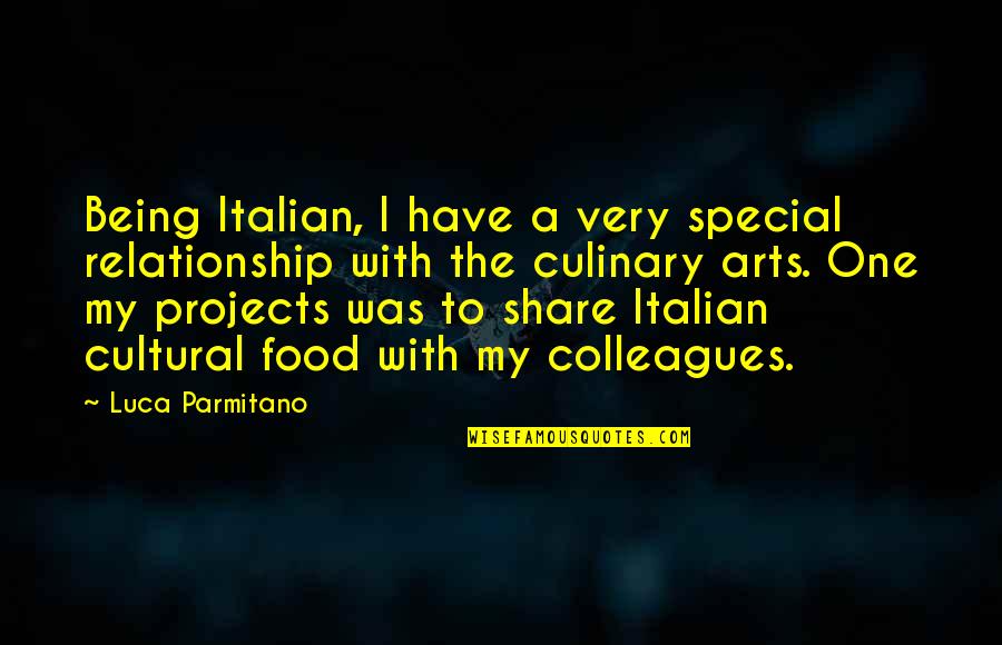 Being The Only One In A Relationship Quotes By Luca Parmitano: Being Italian, I have a very special relationship