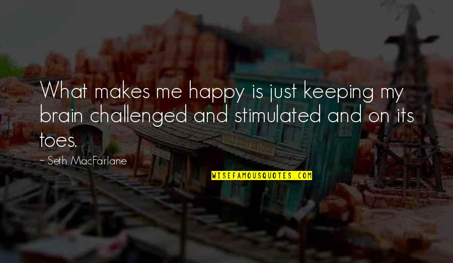 Being Thoughtful Relationship Quotes By Seth MacFarlane: What makes me happy is just keeping my