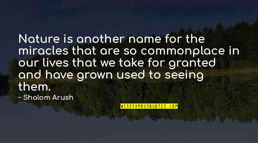 Being Thrifty Quotes By Shalom Arush: Nature is another name for the miracles that Being Thrifty Quotes By Shalom Arush: Nature is another name for the miracles that