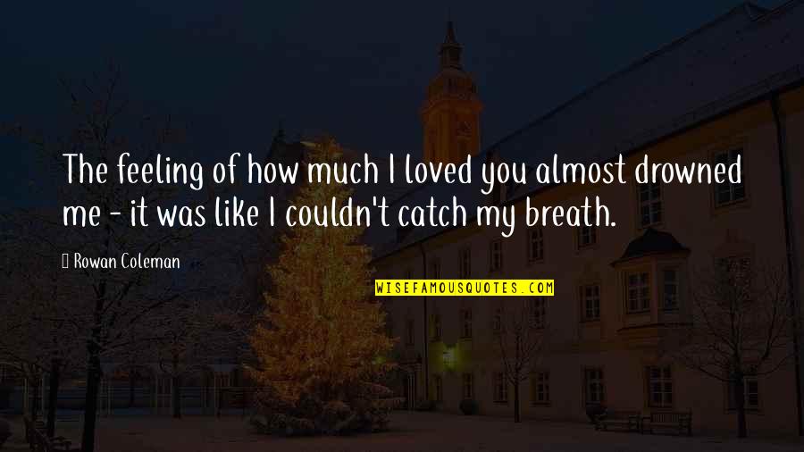 Being Timeless Quotes By Rowan Coleman: The feeling of how much I loved you