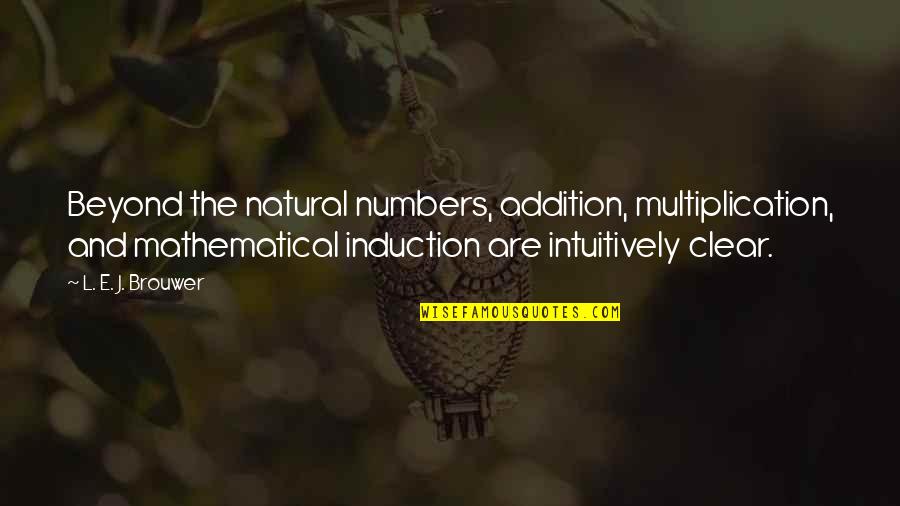 Being Told The Truth Quotes By L. E. J. Brouwer: Beyond the natural numbers, addition, multiplication, and mathematical